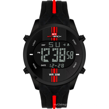 KAT WACH 716 Men Digital Watch Water Resistant Silicone Strap Sport WristWatches